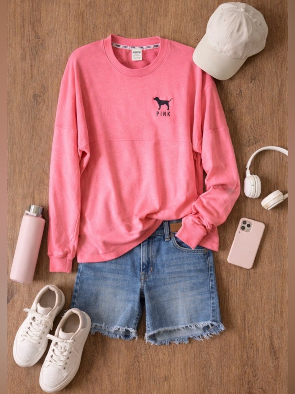 PINK Leopard Varsity Crew sweatshirt from Victoria's Secret PINK